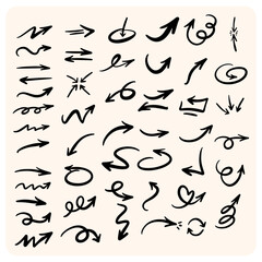 Dynamic Hand-Drawn Arrow Doodle Collection