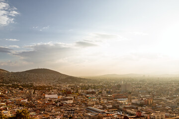 Panoramic view of Pachuca at sunset