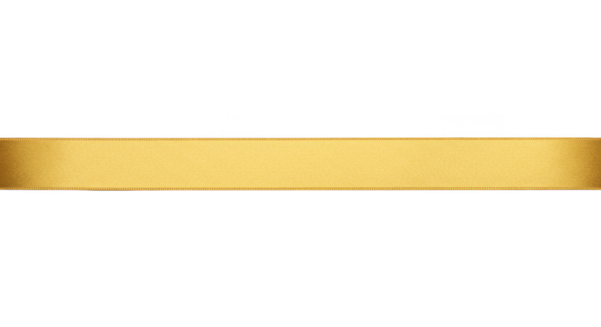 Isolated Golden Ribbon Banner Frame with Glitter and Luxury Details