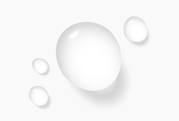 Gel serum texture. Clear skin care liquid drops. Cosmetic product swatch isolated