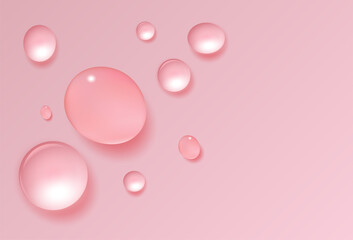 Gel serum texture. Clear skin care liquid drops. Cosmetic product swatch isolated