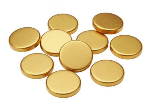 Illustration of Gold Coins Pile for Business Financial Wealth Invesment