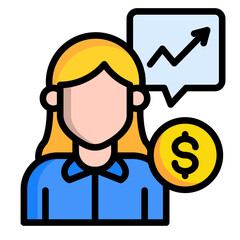 Financial Advisor  Icon Element For Design
