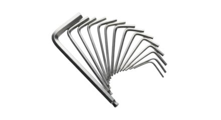 Set Kunci L Hexagon Allen Wrench Alat Mekanik Baut Sekrup PNG