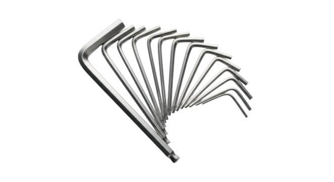 Set Kunci L Hexagon Allen Wrench Alat Mekanik Baut Sekrup PNG