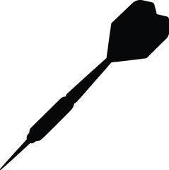 Black Silhouette Dart Icon – Vector Clipart for Games and Sports Design