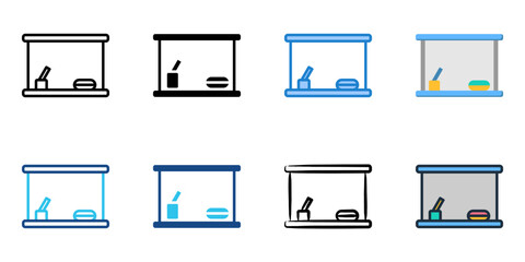 Whiteboard icon set multiple style collection 

