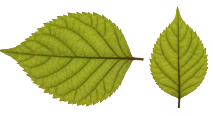 Isolated Green Leaves on Transparent Background Nature Plant Design