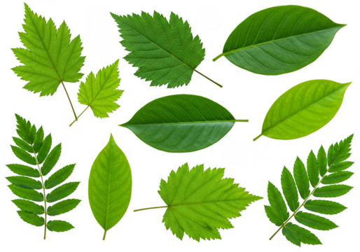 Isolated Green Leaves Transparent Background Foliage Nature Plants