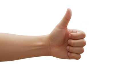 Isolated Hand Showing Thumbs Up Gesture with Transparent Background