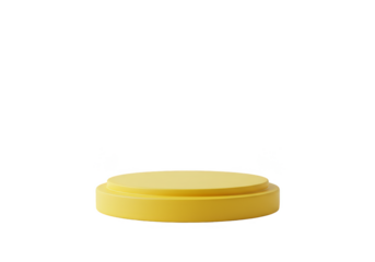 3d Illustration of Yellow Podium Stage Pedestal and Platform Display