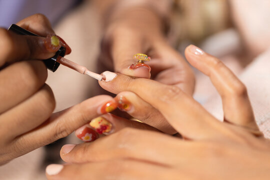 Nail art beauty treatment at home nail salon with fashion style and delicate care for hands creating elegant and charming nails for confident look