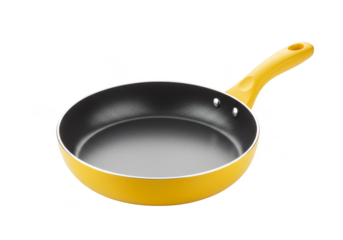 Isolated Illustration of a Yellow Frying Pan Kitchen Utensil Object