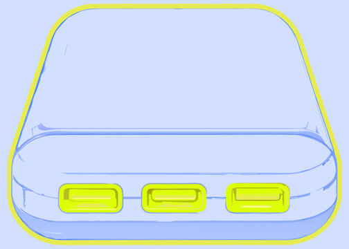 Modern Power Bank with Multiple USB Ports for Technology Blogs, Gadget Reviews, Mobile Device Accessories, and E-commerce Websites  