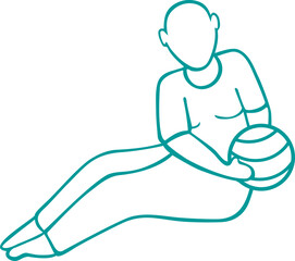 Icono de mujer haciendo ejercicio