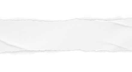 Torn White Paper Border PNG Effect for Grunge Design and Textured Backgrounds