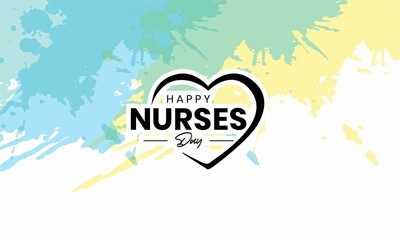 Happy Nurses Day abstract card, Thank You Nurses. Vector ilustration