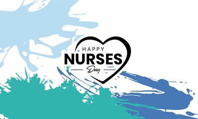 Happy Nurses Day abstract card, Thank You Nurses. Vector ilustration