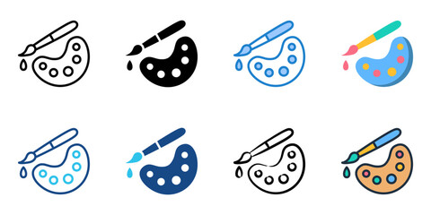 Paint icon set multiple style collection 
