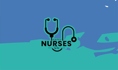 Happy Nurses Day abstract card, Thank You Nurses. Vector ilustration