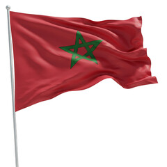 Illustration of Morocco Flag Waving in The Wind National Symbol