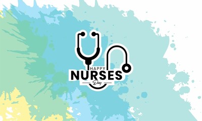 Happy Nurses Day abstract card, Thank You Nurses. Vector ilustration