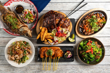 Grilled Fish & Vibrant Dishes Feast