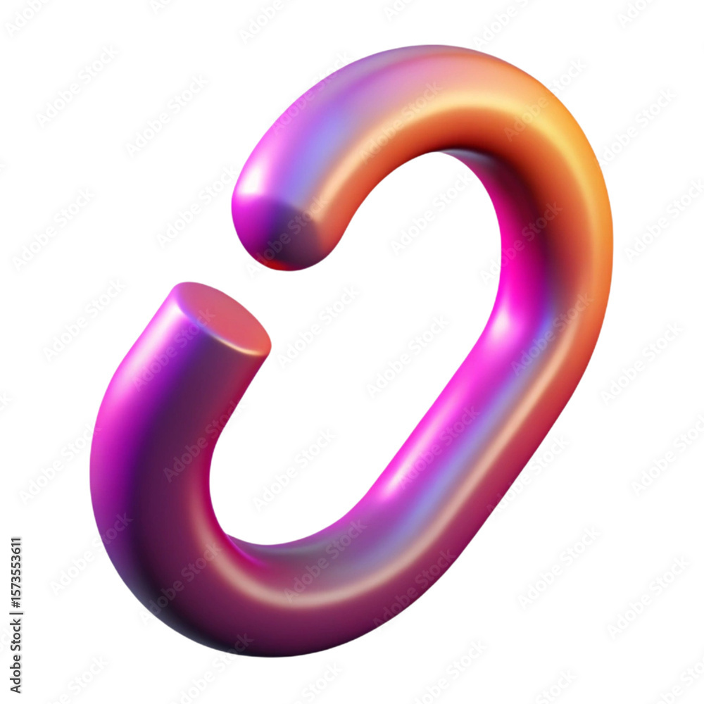 Poster abstract gradient curve isolated on black background artistic design element