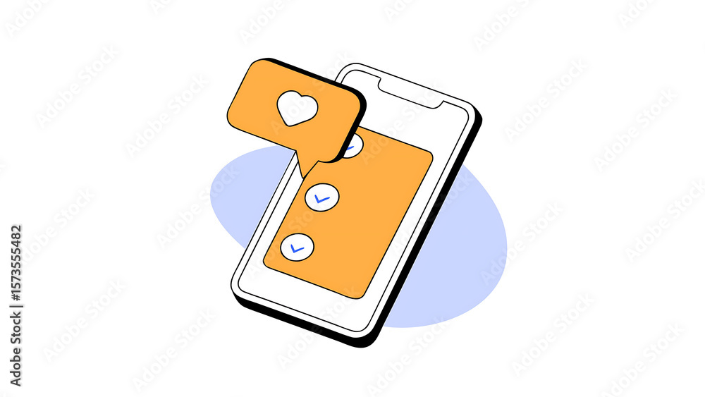 Fototapete 3d mobile phone with checklist smartphone screen with checkmarks to do list with completed tasks not