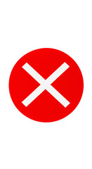 Fototapeta premium Red Cross Circle Sign Symbol Mark with White Stroke Illustration