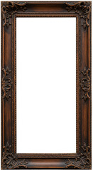 Illustration of Ornate Antique Gold Frame Empty Stylish Decoration Luxury