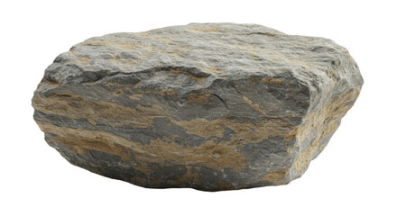 Isolated Illustration of Striped Sedimentary Rock Mineral on Transparent