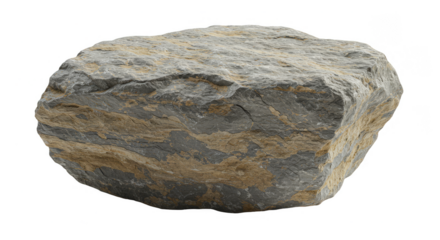 Isolated Illustration of Striped Sedimentary Rock Mineral on Transparent