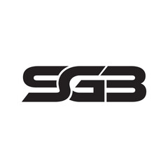 Modern Triple Initial Monogram Logo Design – Bold Minimal Typography Icon SGB