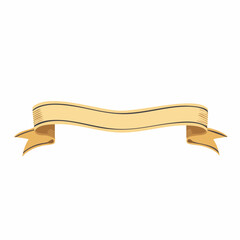 Wooden and golden ribbon bracelets on white background isolated for design use