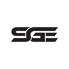 Modern Triple Initial Monogram Logo Design – Bold Minimal Typography Icon SGE