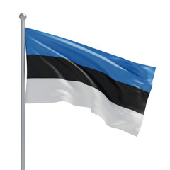 3d Rendering Estonia Flag National Symbol Patriotic Isolated Background