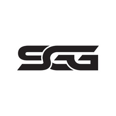 Modern Triple Initial Monogram Logo Design – Bold Minimal Typography Icon SGG