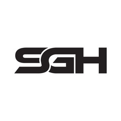 Modern Triple Initial Monogram Logo Design – Bold Minimal Typography Icon SGH