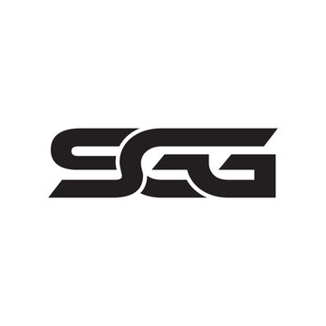 Modern Triple Initial Monogram Logo Design &ndash; Bold Minimal Typography Icon SGG