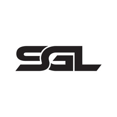 Modern Triple Initial Monogram Logo Design – Bold Minimal Typography Icon SGL