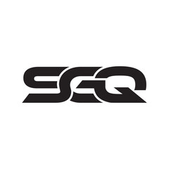 Modern Triple Initial Monogram Logo Design – Bold Minimal Typography Icon SGQ