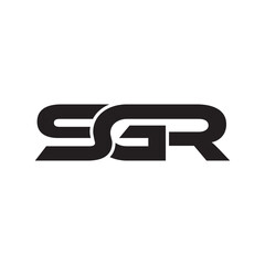 Modern Triple Initial Monogram Logo Design – Bold Minimal Typography Icon SGR