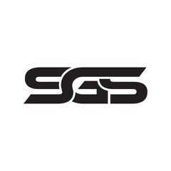 Modern Triple Initial Monogram Logo Design – Bold Minimal Typography Icon SGS