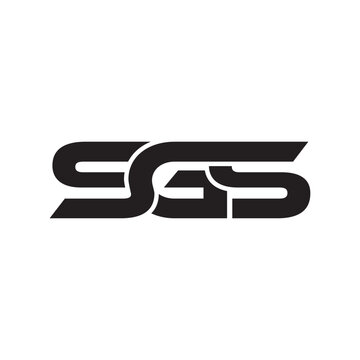 Modern Triple Initial Monogram Logo Design &ndash; Bold Minimal Typography Icon SGS