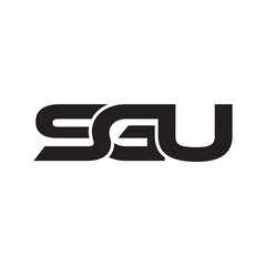 Modern Triple Initial Monogram Logo Design – Bold Minimal Typography Icon SGU