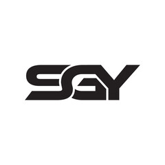 Modern Triple Initial Monogram Logo Design – Bold Minimal Typography Icon SGY