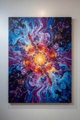 Cosmic Energy Explosion Abstract Painting