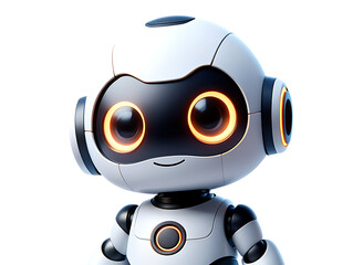 Adorable 3D Render of a Cute Little Robot Futuristic Technology Meets Childlike Charm