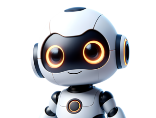 Adorable 3D Render of a Cute Little Robot Futuristic Technology Meets Childlike Charm